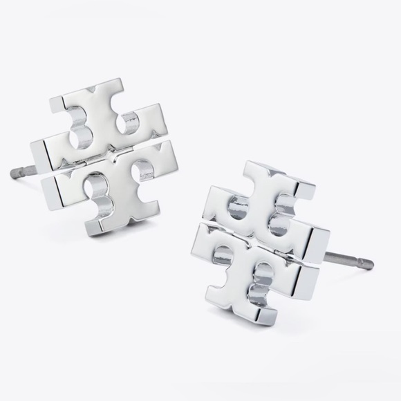 Tory Burch Kors Silver Stud Earrings - Picture 2 of 6